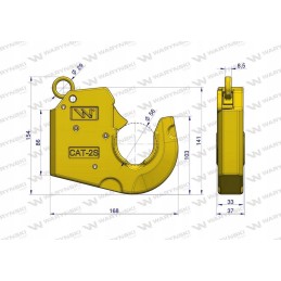 Greitai nuimamas kabliukas suvirinimui Cat2s light Warynski
