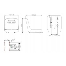 Vienoda sėdynė šakiniams krautuvams, patogi eko oda