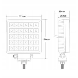 Darbo lempa 30LED užliejimo jungiklis 12 24v 3800lm