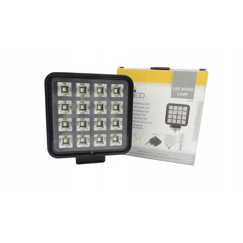 Darbo lempa 16led potvynio jungiklis 12 24v 2400lm