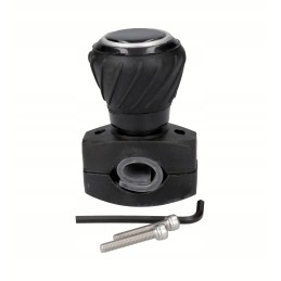 Juoda vairo rankenėlė su rutuliniais guoliais