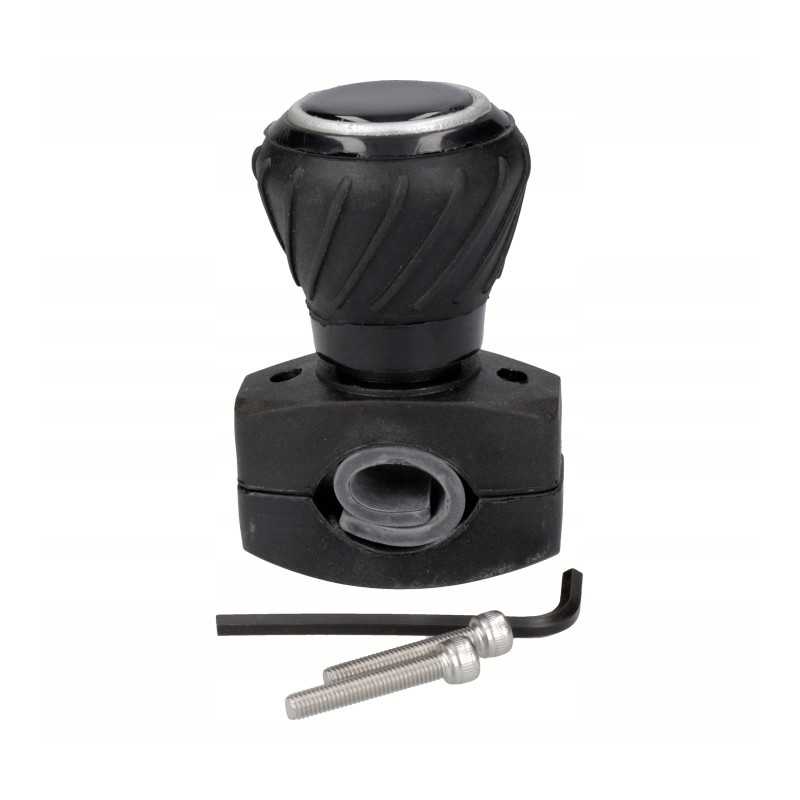 Juoda vairo rankenėlė su rutuliniais guoliais