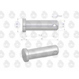 Apatinės trauklės jungties kaištis 80450096 88450083