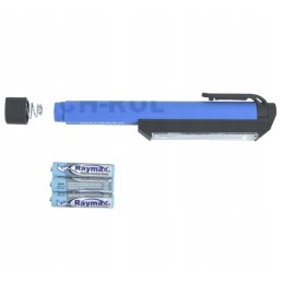 LED dirbtuvių žibintuvėlis su magnetu ir klipu