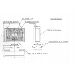 Stačiakampė gabaritinė lemputė 12 24v, oranžinė, priekinė