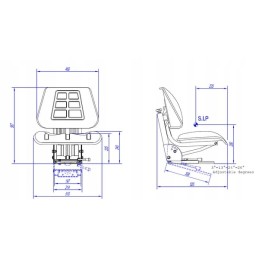 PVC padalinta sėdynė, eko versija su amortizacija