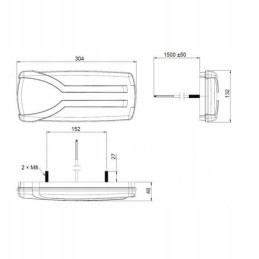 Kairysis kombinuotas galinis LED žibintas