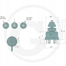 Massey Ferguson posūkio signalo jungiklis