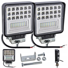 Halogeninė LED darbo lempa 12v 24v 126w 2 vnt