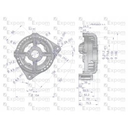 Kintamosios srovės generatoriaus priekinis dangtis 0123510074ex naujas tipas