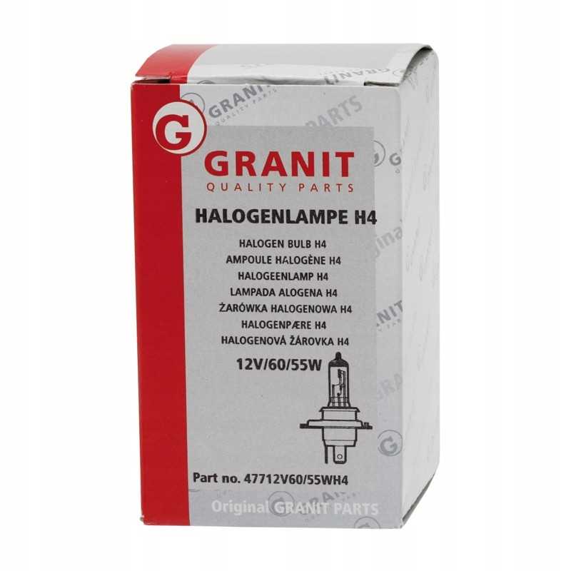 Halogeninė lemputė h4 24v 75 iš granito