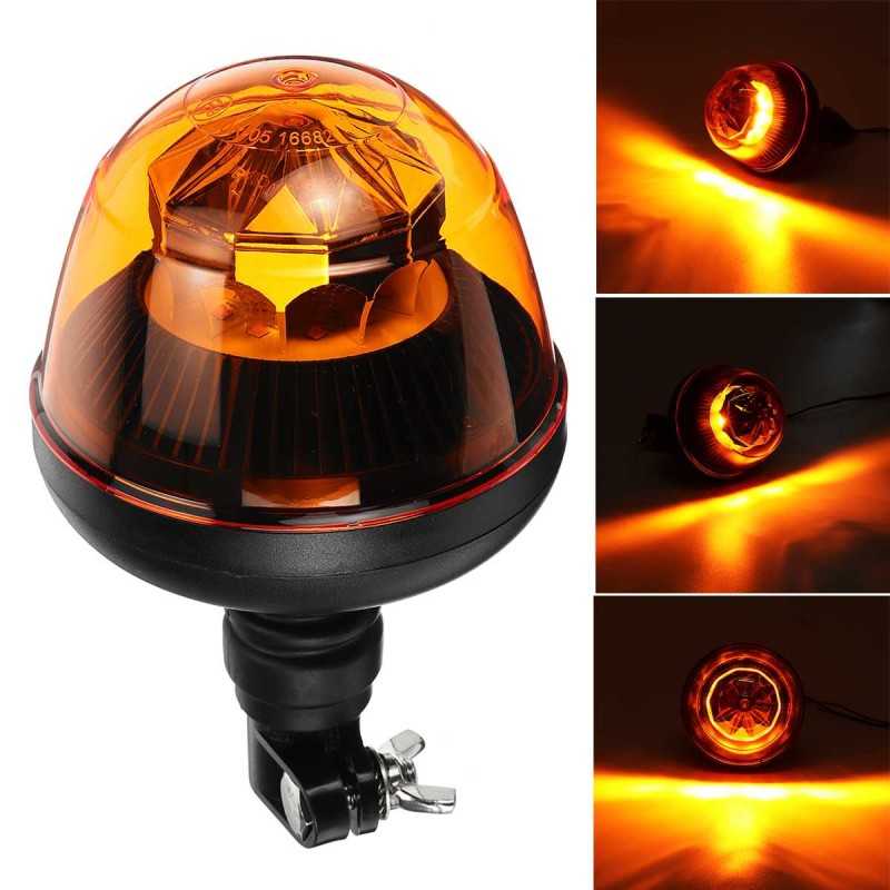 LED įspėjamoji lemputė gaidys 12 24v, kaištis 4 blykstė