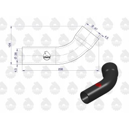 Šarvuotas viršutinis radiatoriaus vamzdis c 385 80013005u