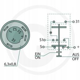 Deutz Fahr darbo šviesos jungiklis 01177876