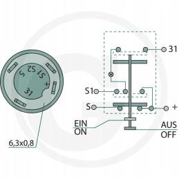 Deutz Fahr viršutinių priekinių žibintų jungiklis 01177163