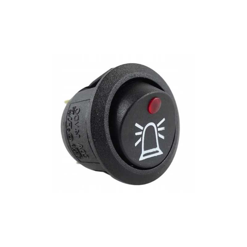 Įspėjamosios šviesos jungiklis 12v 20a 20mm švyturys