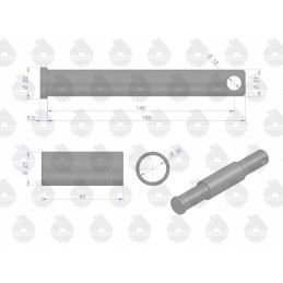 Šakės tvirtinimo kaištis su rėmu C 330 C 360 Ursus