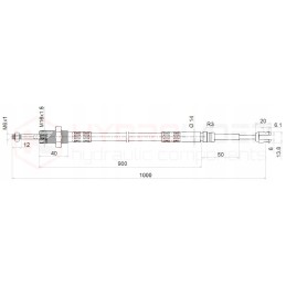 Kabelis skirstytuvui 1m hidroliderio šakėms