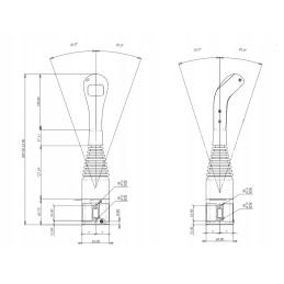 Vairasvirtė kabeliams su rutuliniu galu ir 1 jungikliu