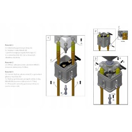 Vairasvirtė kabeliams su rutuliniu galu ir 1 jungikliu