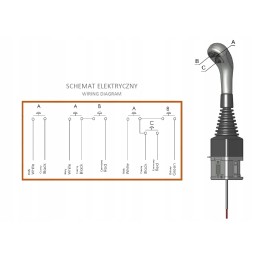 Vairasvirtė kabeliams su rutuliniu galu ir 1 jungikliu