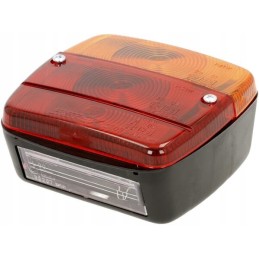 Galinis žibintas, kairysis kvadratas, 12 24v, raudonas