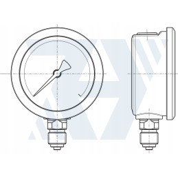 Hidraulinis laikmačio manometras 6 bar 63mm