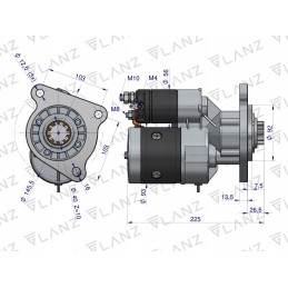 Starteris su reduktoriumi mf3 massey ferguson glanz