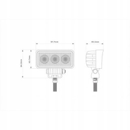 Darbo lempa 3LED halogeninis potvynis 7 1w 10 30v 630lm