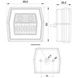 Vilkiko priekabos galinis žibintas 12 24v LED