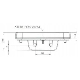Stačiakampė LED markerinė lempa 12 24v su laidu