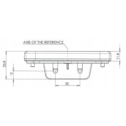 Stačiakampė LED markerinė lempa 12 24v su laidu