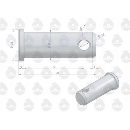 Apatinio kablio laikiklio tvirtinimo kaištis c 385 ory