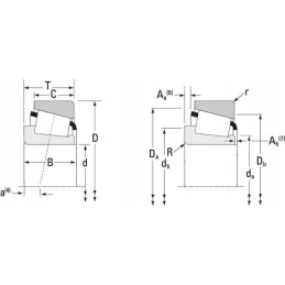 Kūginis ritininis guolis 29x50 3x14 23mm Timken L454494541