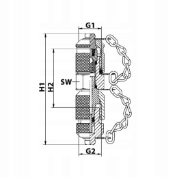 Hidraulinės bandymo linijos 630 bar JCB adapteris