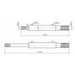 Vairo stiprintuvo cilindras c 360 c 330 taktų 150mm hidrolideris