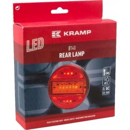 Apvalus LED galinis žibintas oe 140 mm 12 24