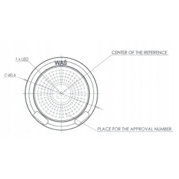 Apvalus LED galinis žibintas oe 140 mm 12 24
