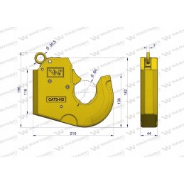 Greitai nuimamas kabliukas suvirinimui Cat 3HD Warynski