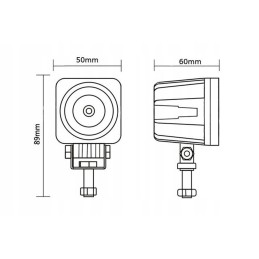 LED darbinė lempa 1x10w kvadratinė 750 liumenų