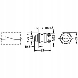 Hella 1571 04 momentinis jungiklis, starterio signalas