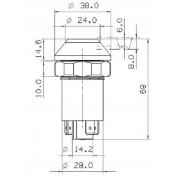 Keturių ratų pavaros mygtuko jungiklis apytiksl