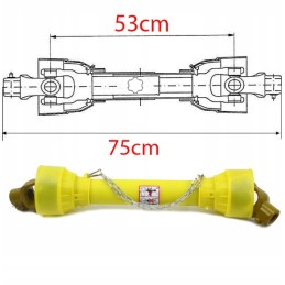 Frezuotas traktoriaus kardaninis velenas, 75 cm