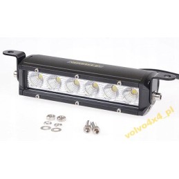 Plokščia darbinė lempa, plonas skydelis 6x LED 30w 12 24v