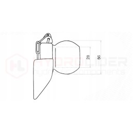 Rinkinys 2x kabliukas CAT2 2x rutulinis 56x28k hidrolideris