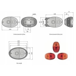 Galinis žibintas 140x93x77 wesem lt3 48410 zetor proxim