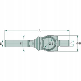 Steyr ašies jungtis 175mm 38702648 granitas